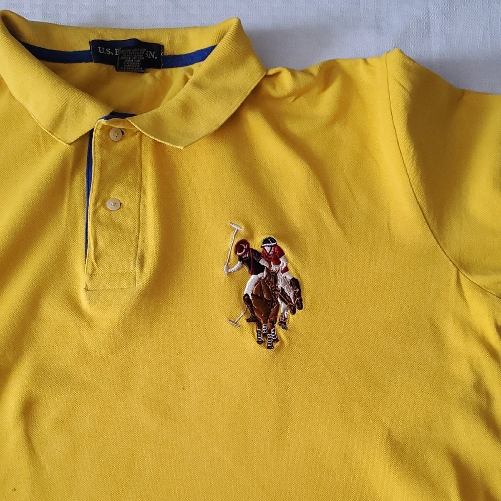 U.S. Polo Assn Big Yellow Polo Large Poney XL Shirt - Picture 2 of 11